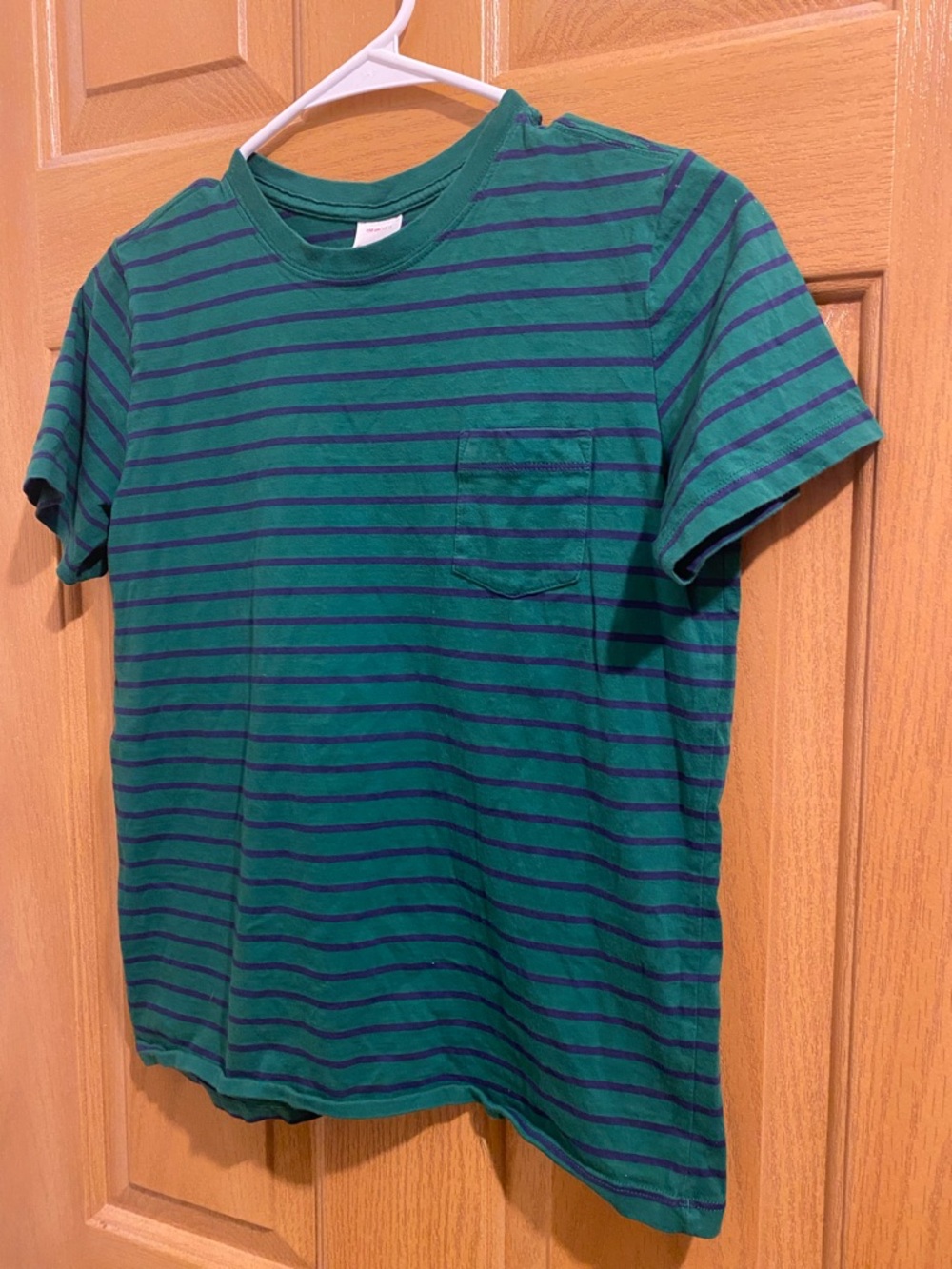 Hanna Andersson Green & Blue Striped Short-Sleeve Tee